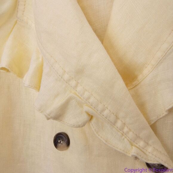 NEW Free People 100% Linen Crossover Back Bennie Crop Blazer, L - Picture 14 of 16